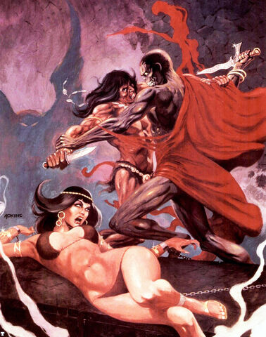 File:-18 abril 1977 . La Batalla de las Torres. Guión de Roy Thomas, lápices de John Buscema, tintas de Alfredo Alcalá..jpg