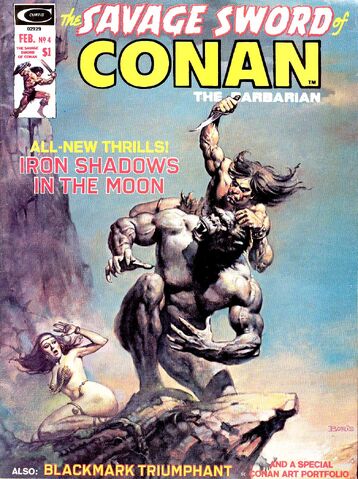 File:-4 febrero 1975 . Sombras de hierro en la Luna. Guión de Roy Thomas, lápices de John Buscema, tintas de Alfredo Alcalá..jpg