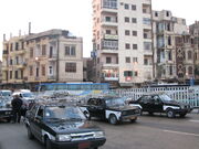 Black and white taxis in Cairo