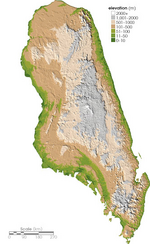 Frecia relief map