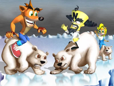 crash bash polar push artwork