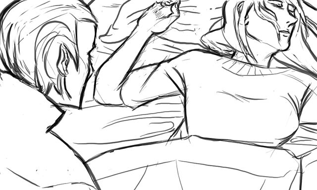 File:Beau watching a sleeping Vox by aelur.jpg