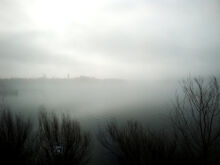 Foggy lake by najescha-d3d4pd0