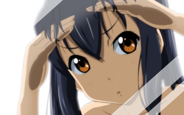 File:Konachan.com - 113422 black hair brown eyes close k-on! long hair nakano azusa oku no shi orange eyes white.jpg