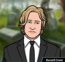 Russell Crane en el funeral de Frank Knight