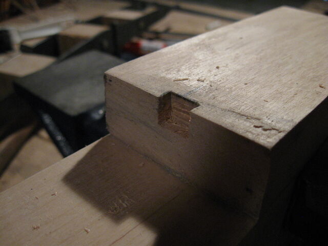 File:Fitting little ladder against the projecting block - 02.jpg
