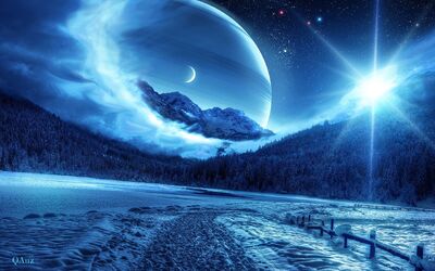 Pictures-Of-Beautiful-Creative-Design-Forest-Winter-Planet-Space
