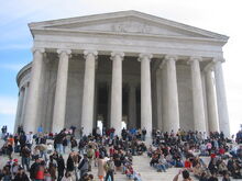 Tourists Jefferson Memorial