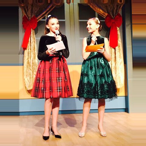 File:A Magical Broadway Christmas - Kendall and Maddie as MCs.jpg