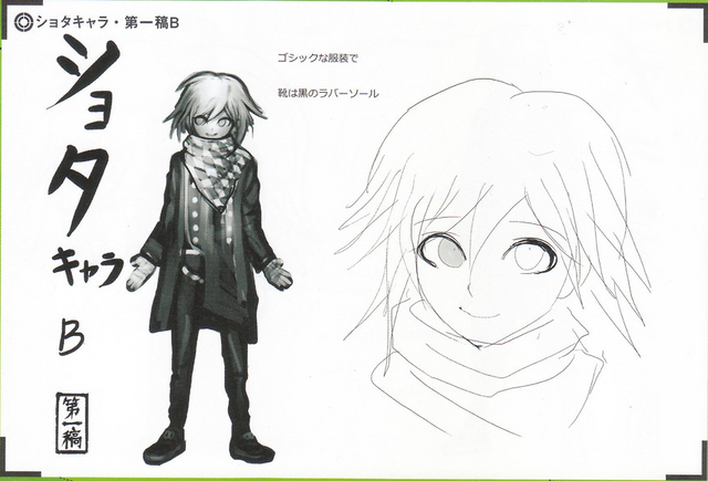 File:Art Book Scan Danganronpa V3 Character Designs Betas Kokichi Oma (2).png