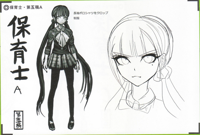 File:Art Book Scan Danganronpa V3 Character Designs Betas Maki Harukawa (8).png