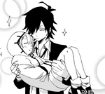 Danganronpa Killer Killer Chapter 2 Takumi Hijirihara carrying Mekuru Katsuragi
