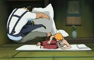 Ichigo throws Tessai