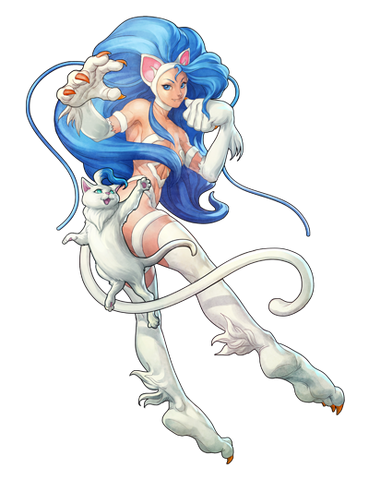 File:Darkstalkers Resurrection Felicia Censored.png