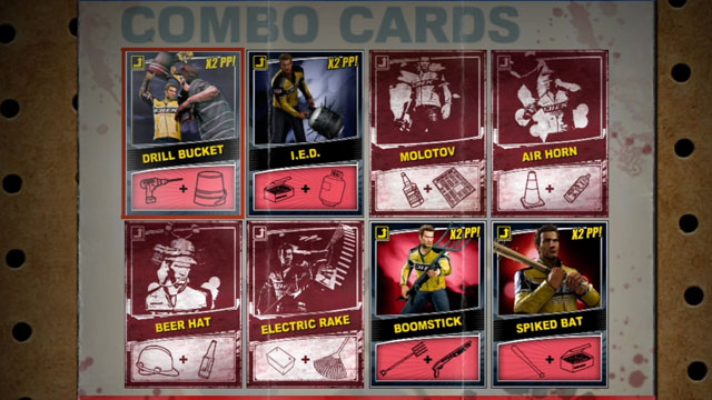 all combo cards for dead rising 2 all combo cards for dead rising 2