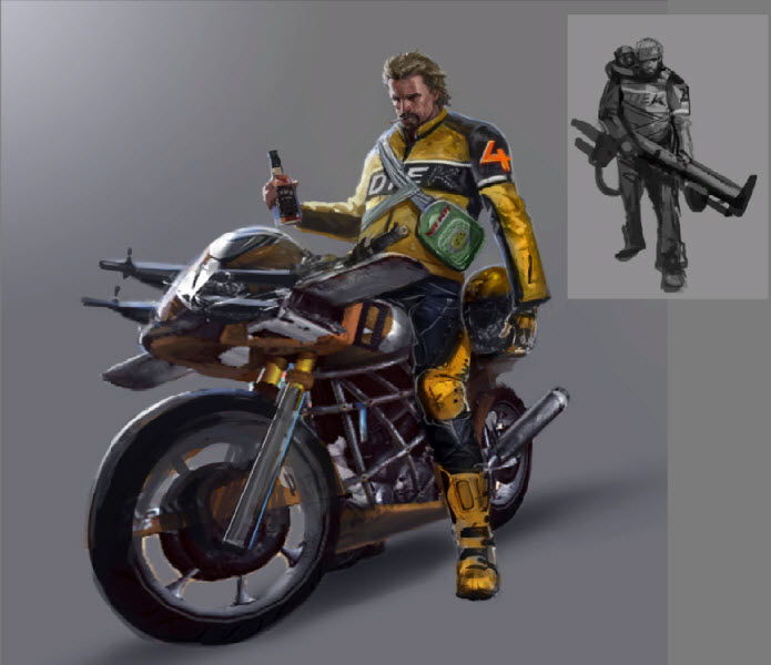 Image - Dead rising 2 Off the Record concept art from main menu art page chuck as psycho (1).jpg ...