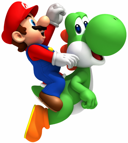 File:Mario Yoshi Artwork - New Super Mario Bros. Wii.png