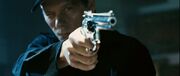 Nick Hume with revolver