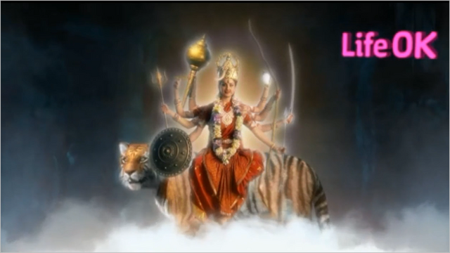 File:Eight-Armed Goddess Durga as Chandraghanta Riding on Tiger.png