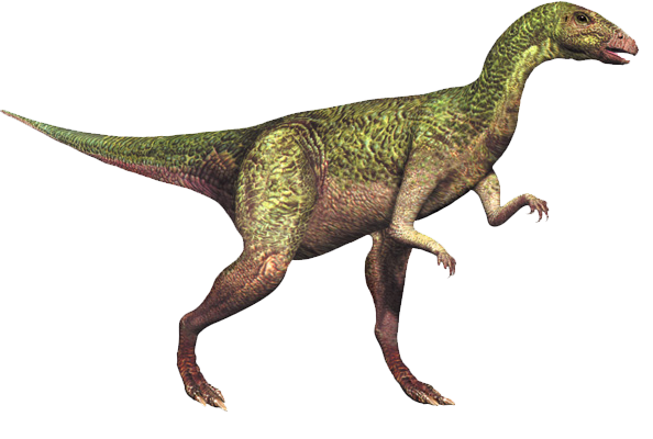 four legged dinosaur with fin on back