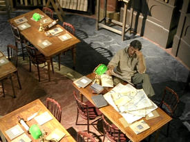 Frank Scott in the library