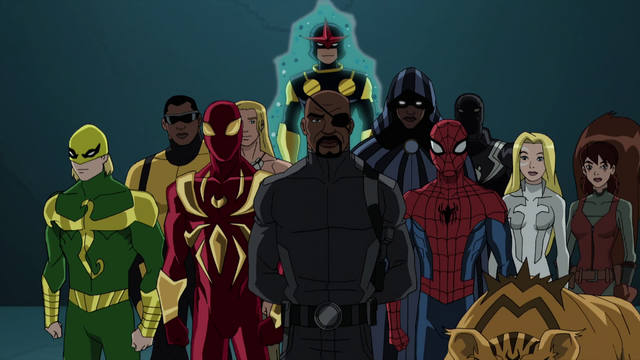 File:Nick Fury with Spider-Man New Warriors USMWW.png