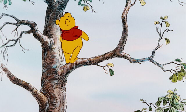 File:Winnie the Pooh can see the honey hive.jpg