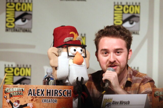 File:Alex Hirsch with Grunkle Stan Puppet.jpg