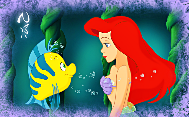 File:Walt-Disney-Fan-Art-Flounder-Princess-Ariel-walt-disney-characters-32399023-800-497.png