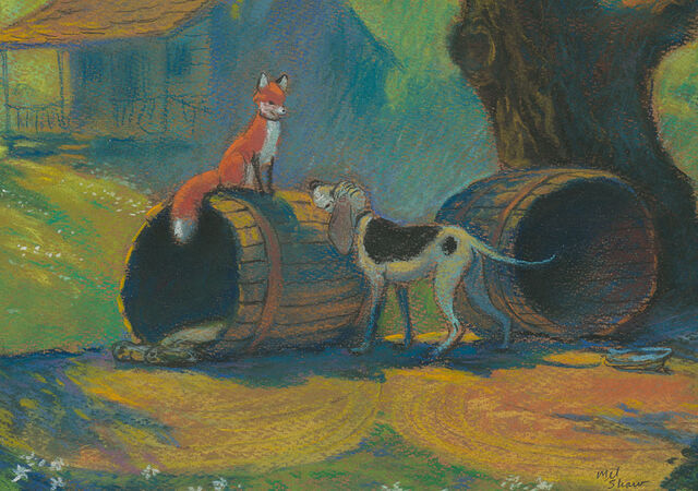 File:The Fox and the Hound - Copper and Tod Concept by Mel Shaw - 1.jpg