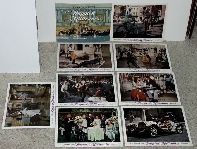 File:The happiest millionaire lobby cards.jpg