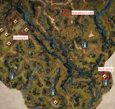 DOS Quest The Troll's Bounty - Map