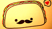 Taco with a mustache