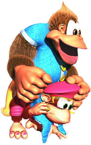 Ficheiro:Kiddy on Dixie Artwork - Donkey Kong Country 3.png