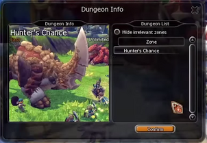 Hunter's Chance dungeon info