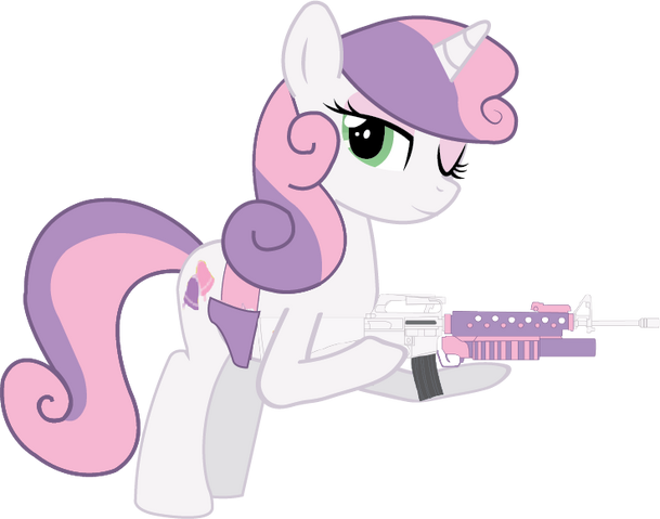 File:Sweetie Belle (grown up) with her Guns.png