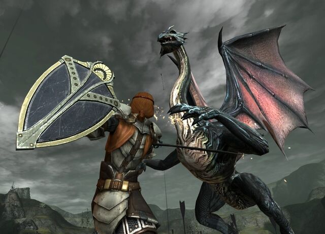 File:DA2 Mature Dragon in combat with Aveline.jpg