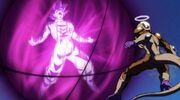 Freezer usa L'Energia di Distruzione contro Goku.jpg