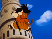 Yajirobai puja Goku a Torre Karin