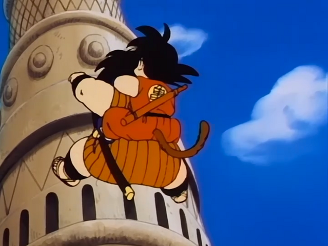 Arquivo:Yajirobai puja Goku a Torre Karin.png