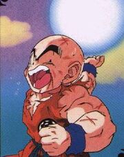 Krillin holds s bomb