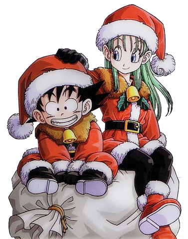 File:Goku and Bulma Christmas.png