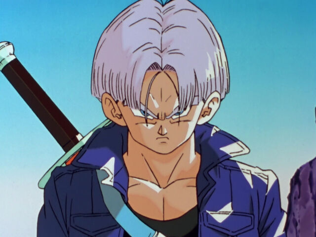 Datei:Zeitreisender Trunks kurz nach seiner Ankunft vor Son Gokus Rückkehr zur Erde.jpg