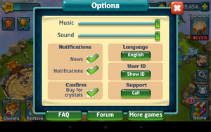 Options screenshot