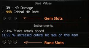 Gem-Rune slots