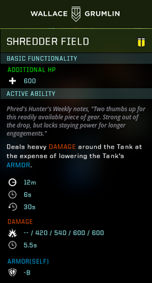 Shredder field gear