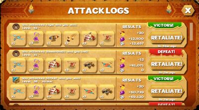 Attack logs