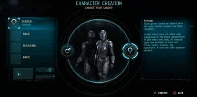 Character Creation Gender.