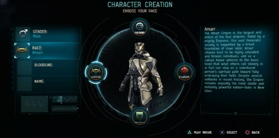 Character Creation Race.