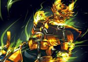 The golden beast knight by dualhydra-d5r9ket